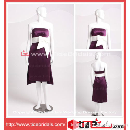 Satin Short Evening Gown Party Gown Bridesmaid Dress (TC06594)